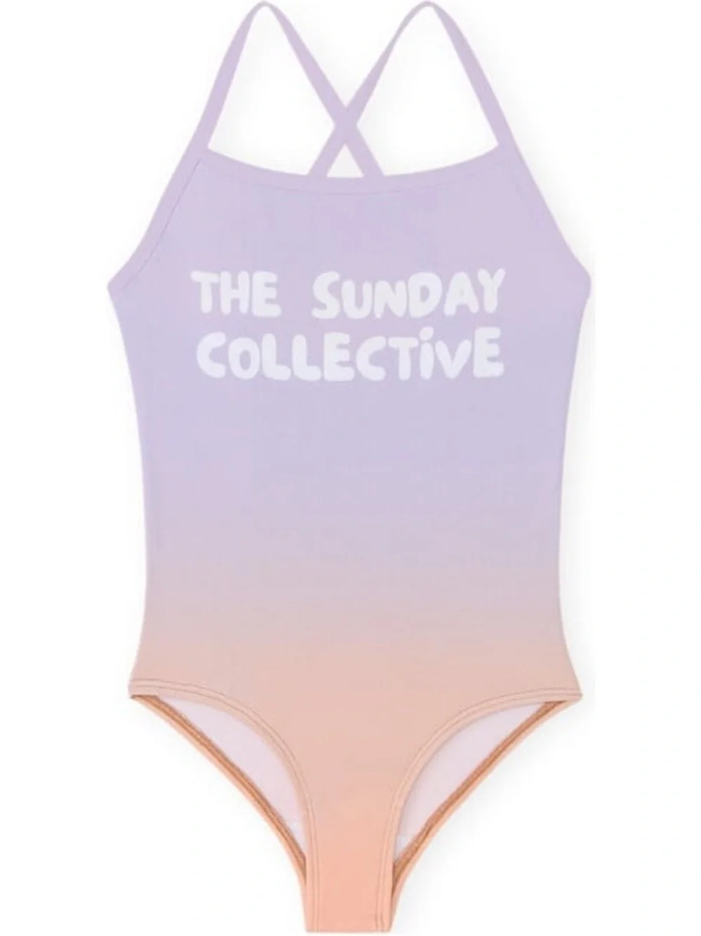 The Sunday Collective Purple Heather Crossback Swimsuit 3Y Sealed NWT